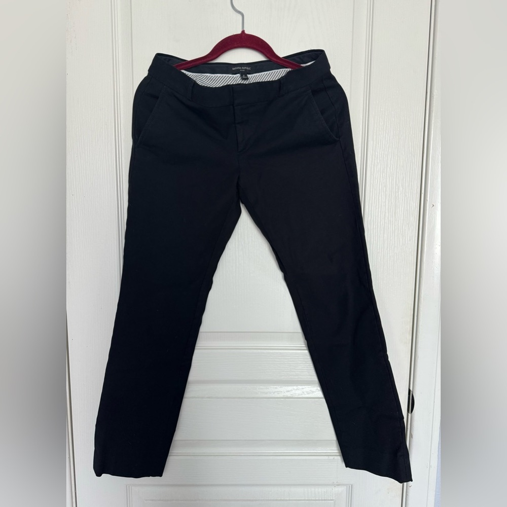 Banana Republic Ryan Cut Black Womens Trousers, Size 2